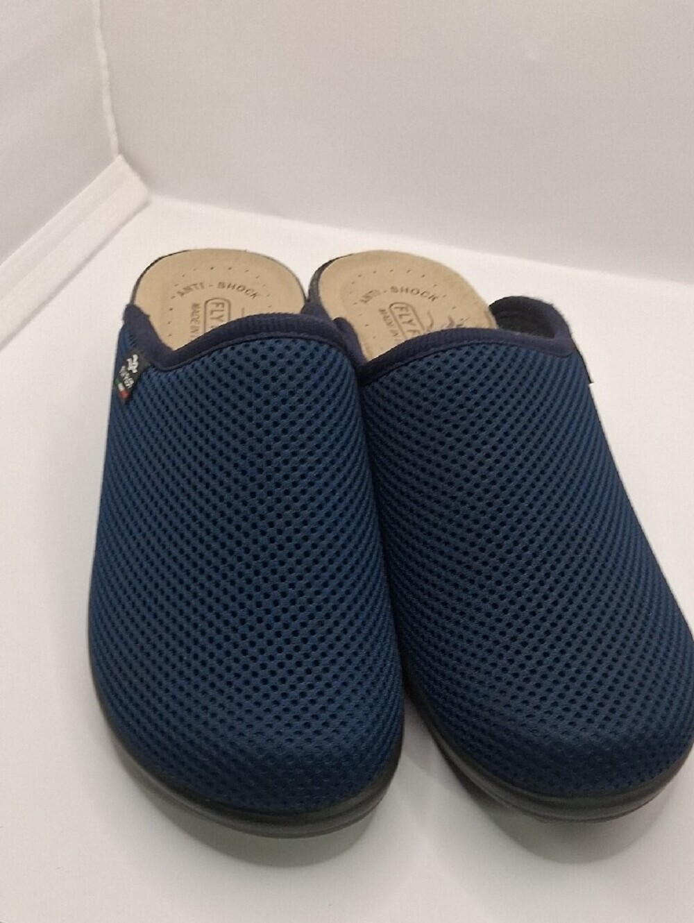 Women's Navy Mesh Slip-On Clogs - Picture 3 of 8